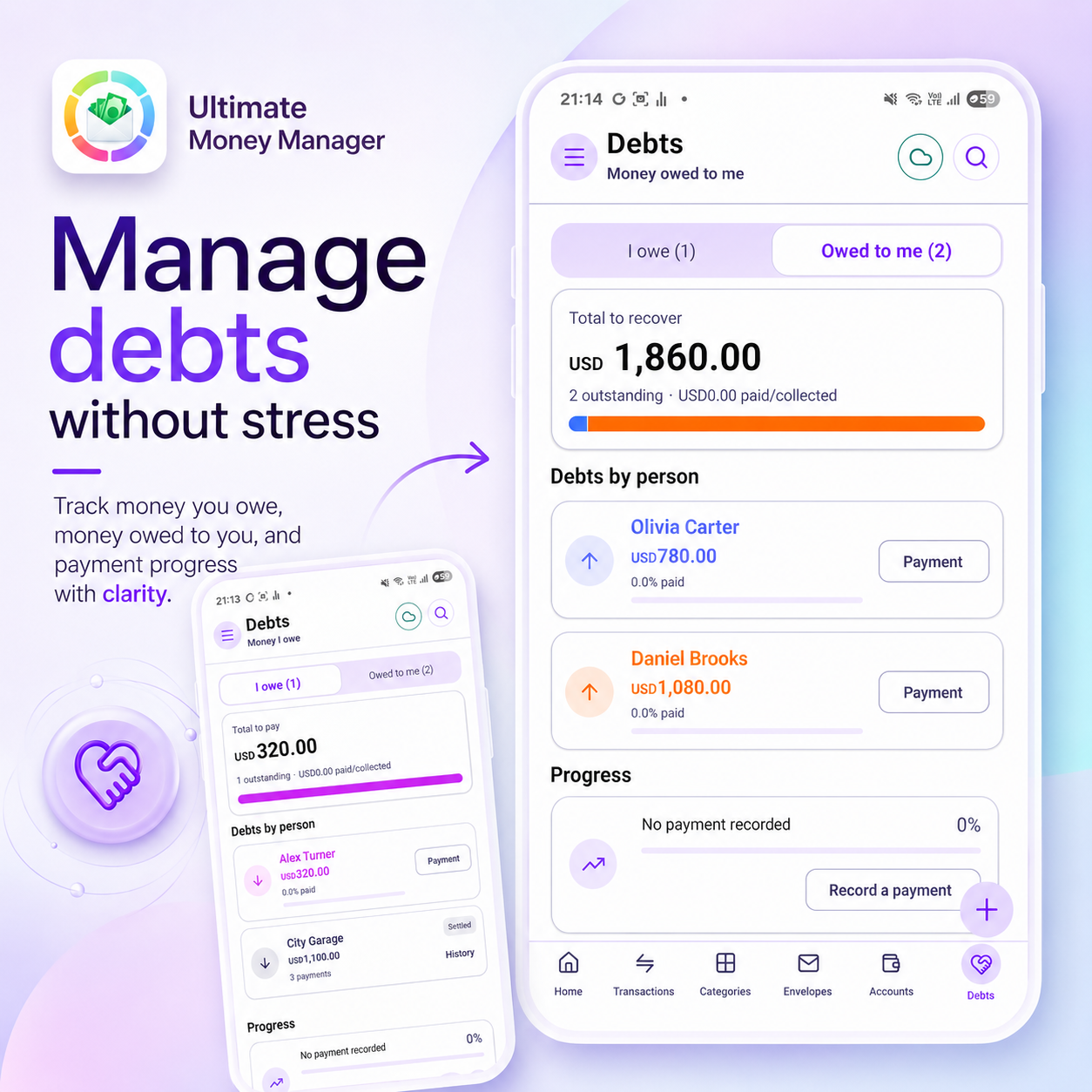 Manage debts without stress